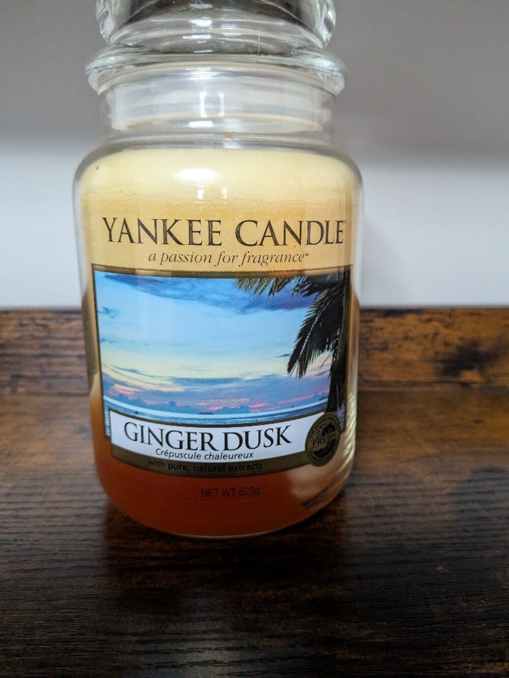 yankee candle ginger dusk new large 22oz rare white label